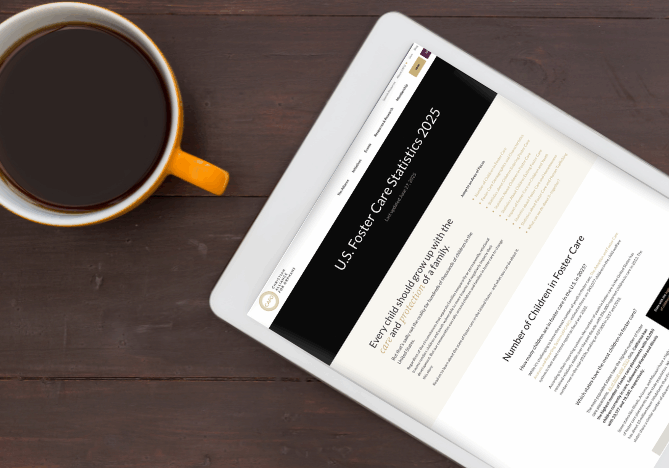 Foster Care Statistics iPad Mockups