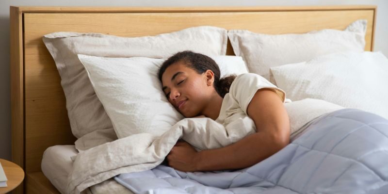 woman resting peacefully